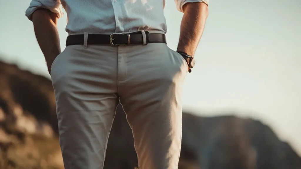 Homme maigre avec belle ceinture