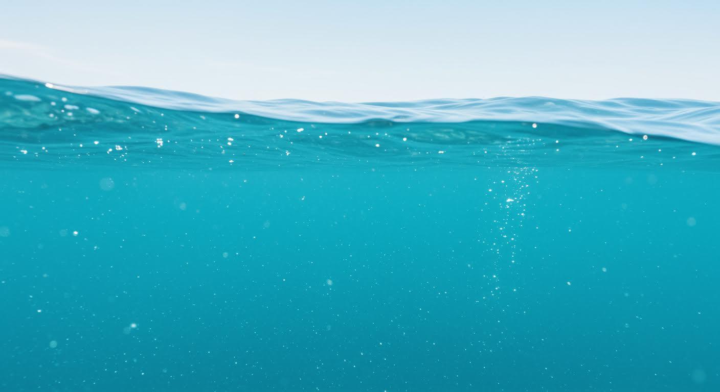 Scène sous-marine réaliste dans l'Atlantique à 30 mètres de profondeur avec lumière douce.